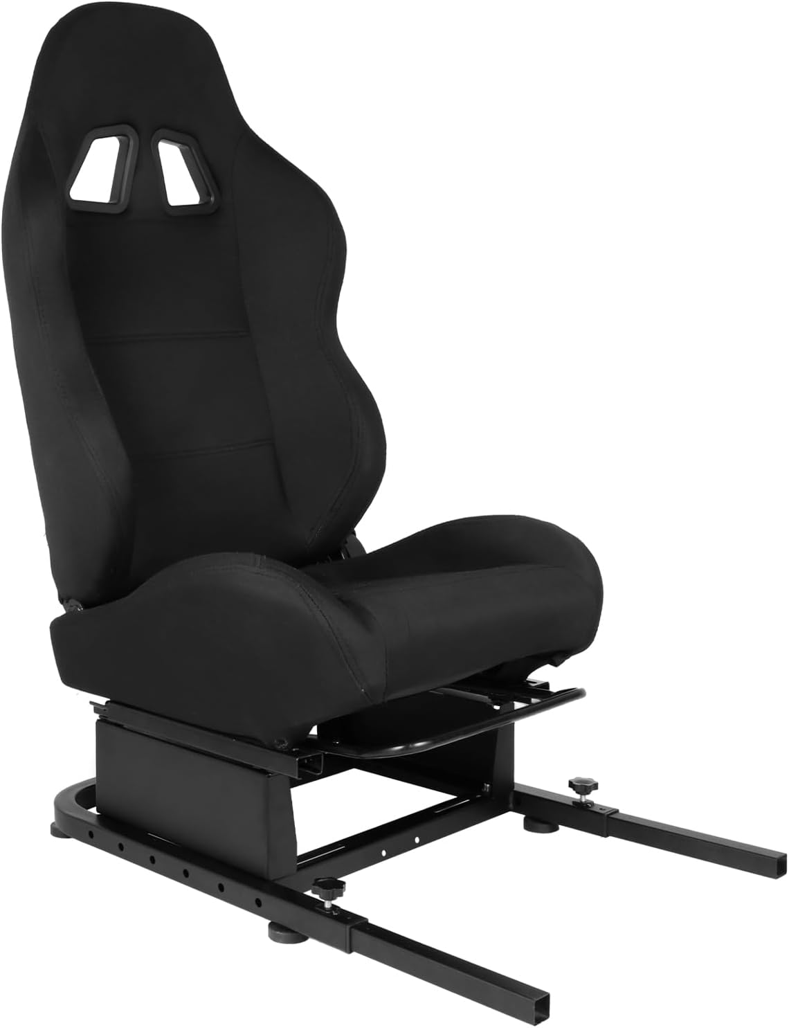 Marada Racing Simulator Cockpit Seat with Black Seat and Bolts Suitable Adjustable Portable Sim Gaming Frame Stand Real Driving & Flying Simulation Split Cockpit