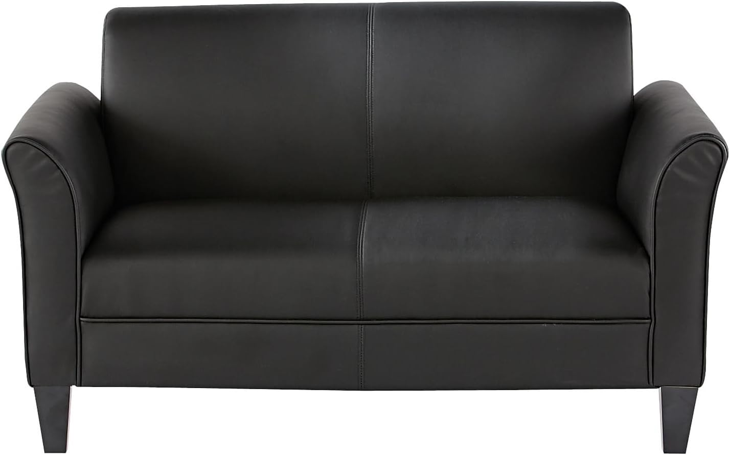 Alera ALE Reception Lounge Furniture, Loveseat, 55-1/2w x 31-1/2d x 32h, Black