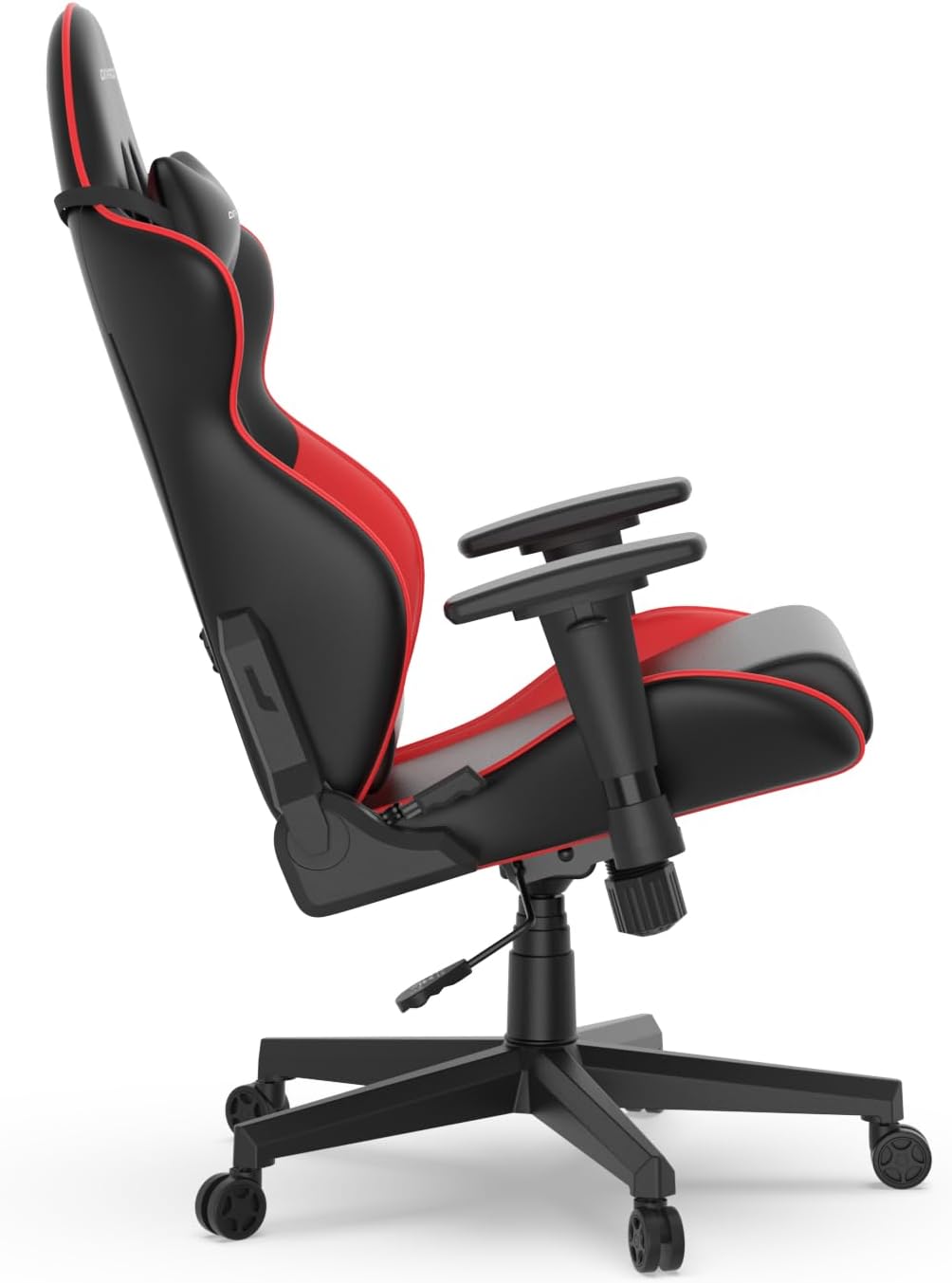 DXRacer Gladiator Series L Gaming Chair - Reclining, Ergonomic & Comfortable Computer Chair with 3D Armrest, Wide Seat Base & Headrest Pillow Faux Leather Black & Red