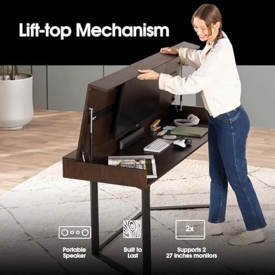 Transformer Table to Desk – Expandable Dining Table to Computer Desk, Work-from-Home Office Desk, Gaming Desk, Study Desk, Space-Saving Adjustable Furniture (1 Unit)