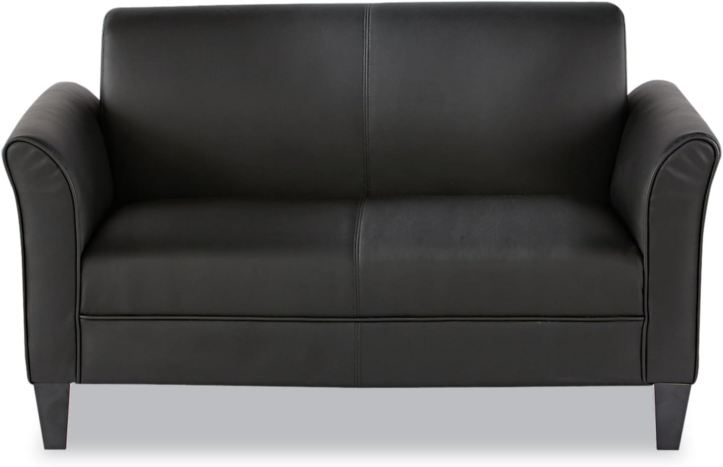 Alera ALE Reception Lounge Furniture, Loveseat, 55-1/2w x 31-1/2d x 32h, Black