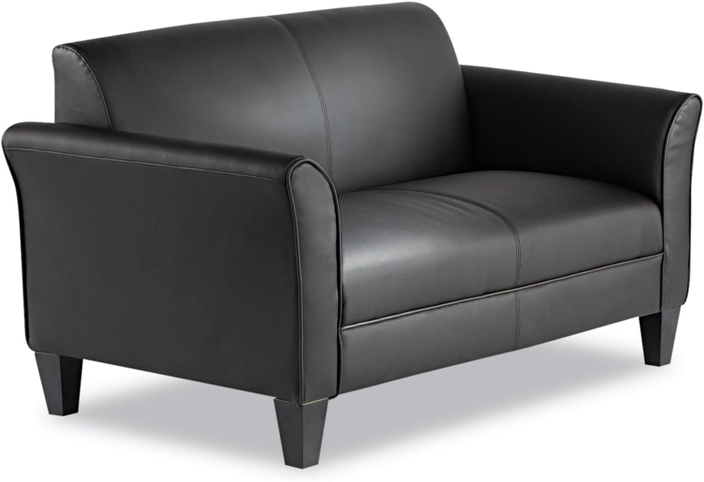 Alera ALE Reception Lounge Furniture, Loveseat, 55-1/2w x 31-1/2d x 32h, Black