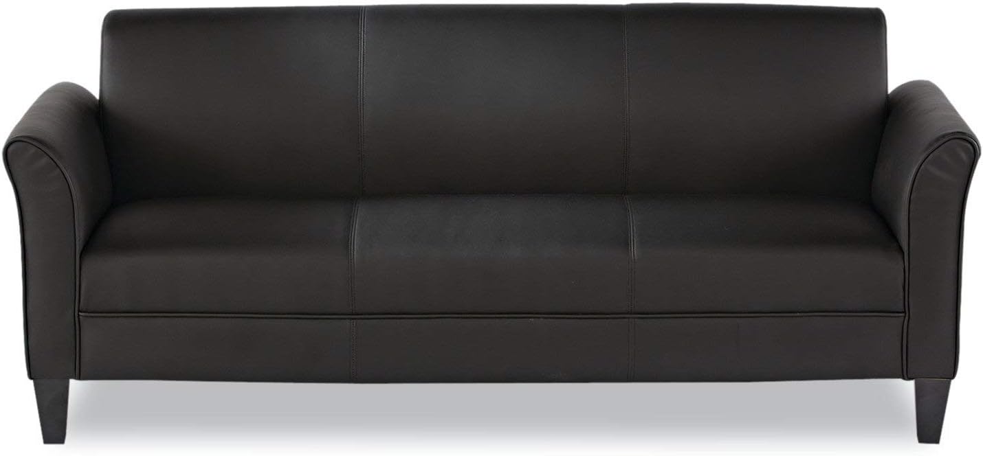 Alera ALE Reception Lounge Furniture, Loveseat, 55-1/2w x 31-1/2d x 32h, Black