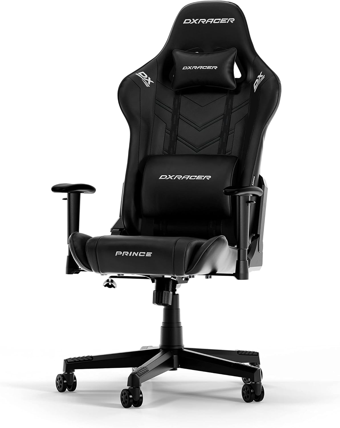 DXRacer Gladiator Series L Gaming Chair - Reclining, Ergonomic & Comfortable Computer Chair with 3D Armrest, Wide Seat Base & Headrest Pillow Faux Leather Black & Red