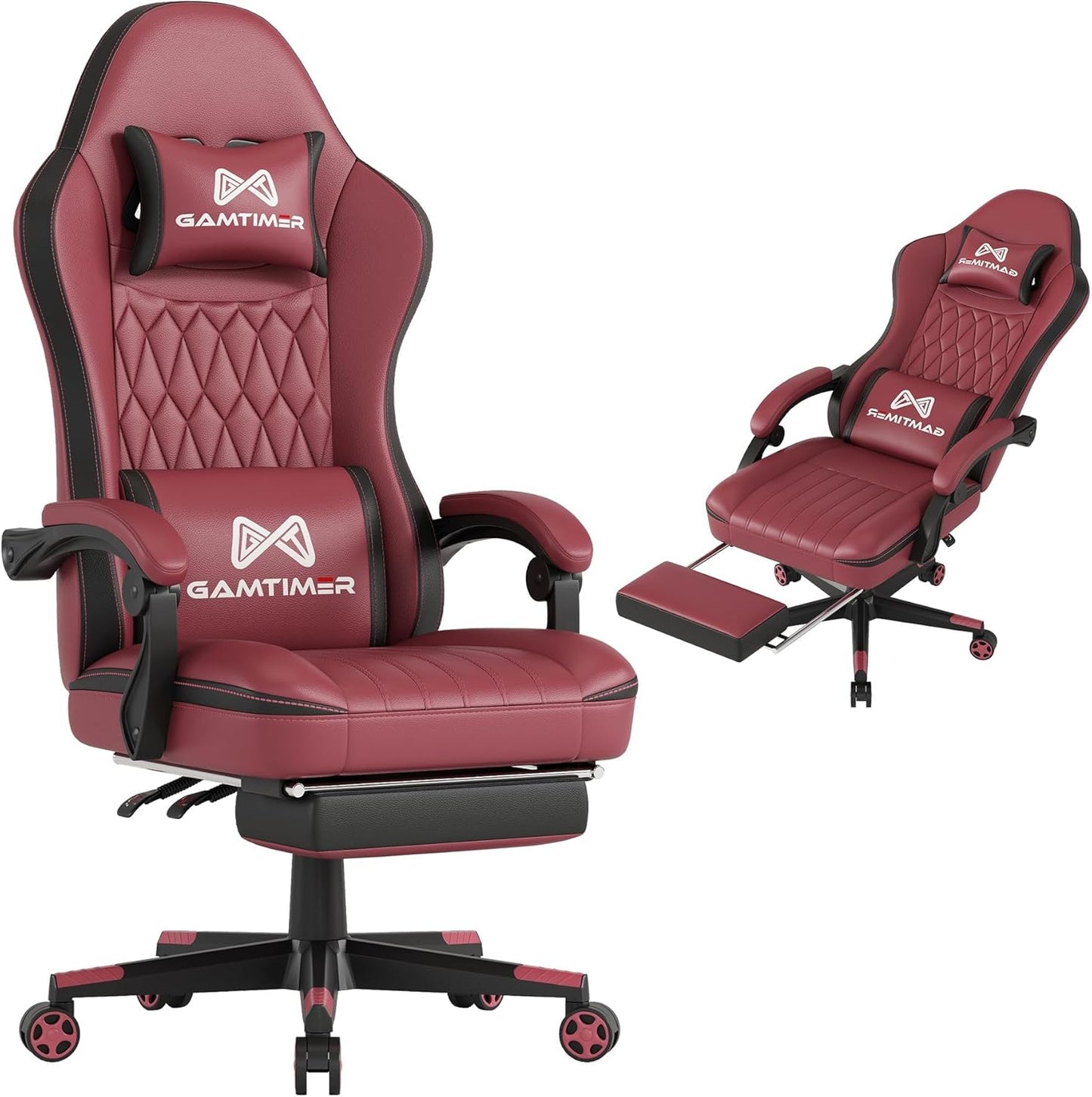 Gaming Chair, 400 lbs Adult Chair, High Back Computer Chair with Footrest and Linked Armrests, Office Video Game Chair with Lumbar Support (Grey)