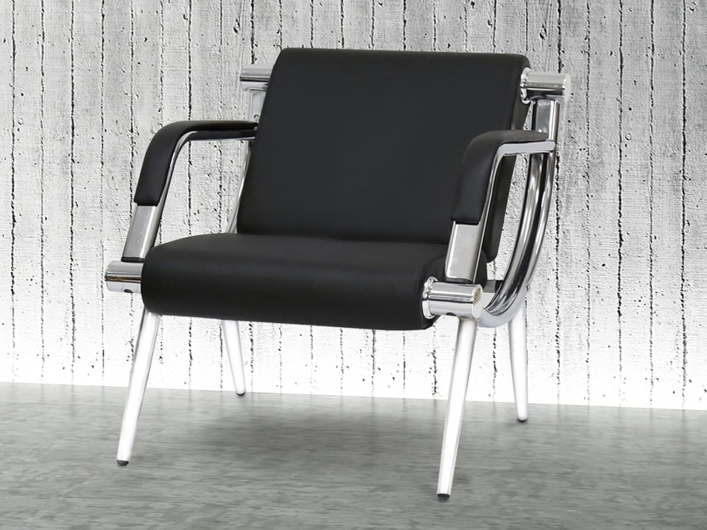 Kinfant Waiting Room Chairs Sofa Furniture - 5-Seat Office Guest Reception Chair with Armrest for Waiting Room Airport Hospital Bank (Black - PU)