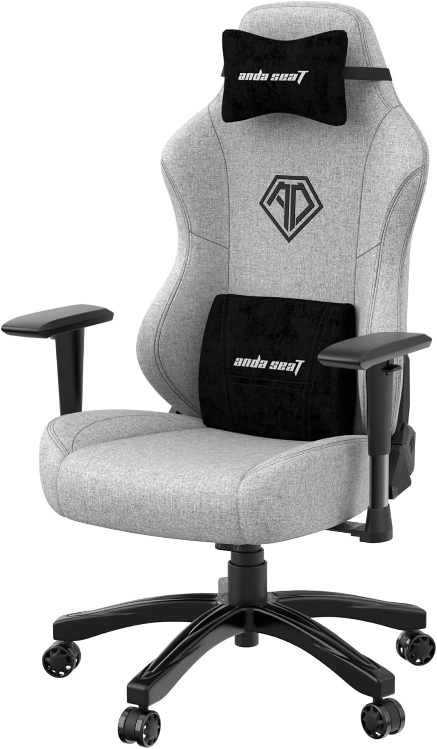Anda Seat Phantom 3 PVC Leather Gaming Chairs for Adults - Large Wide Seat Gamer Chair with Lumbar Support, Comfortable Premium Video Game Seats with Headrest - Black Gaming Seat with Cushion