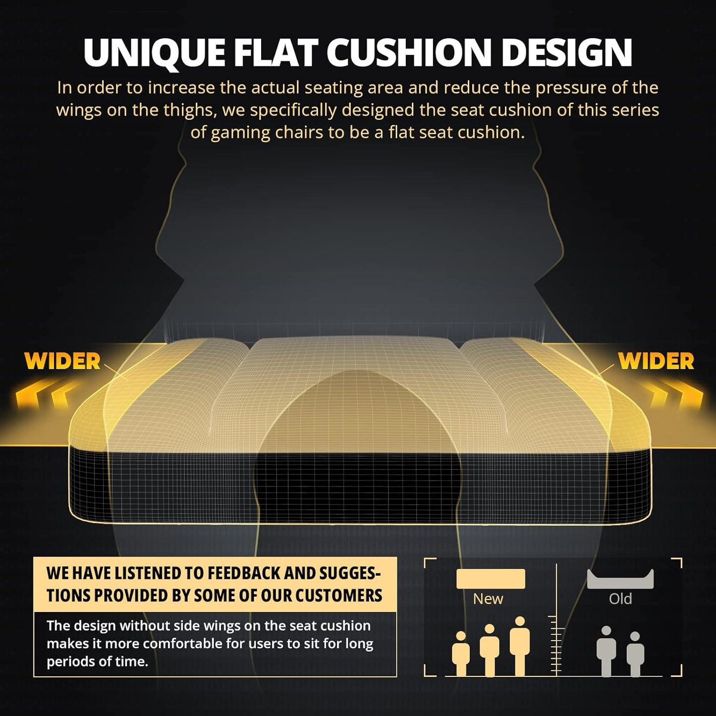 Dowinx Gaming Chair Breathable PU Leather Gamer Chair with Pocket Spring Cushion, Ergonomic Computer Chair with Massage Lumbar Support,Adjustable Swivel Task Chair with Footrest(Black)