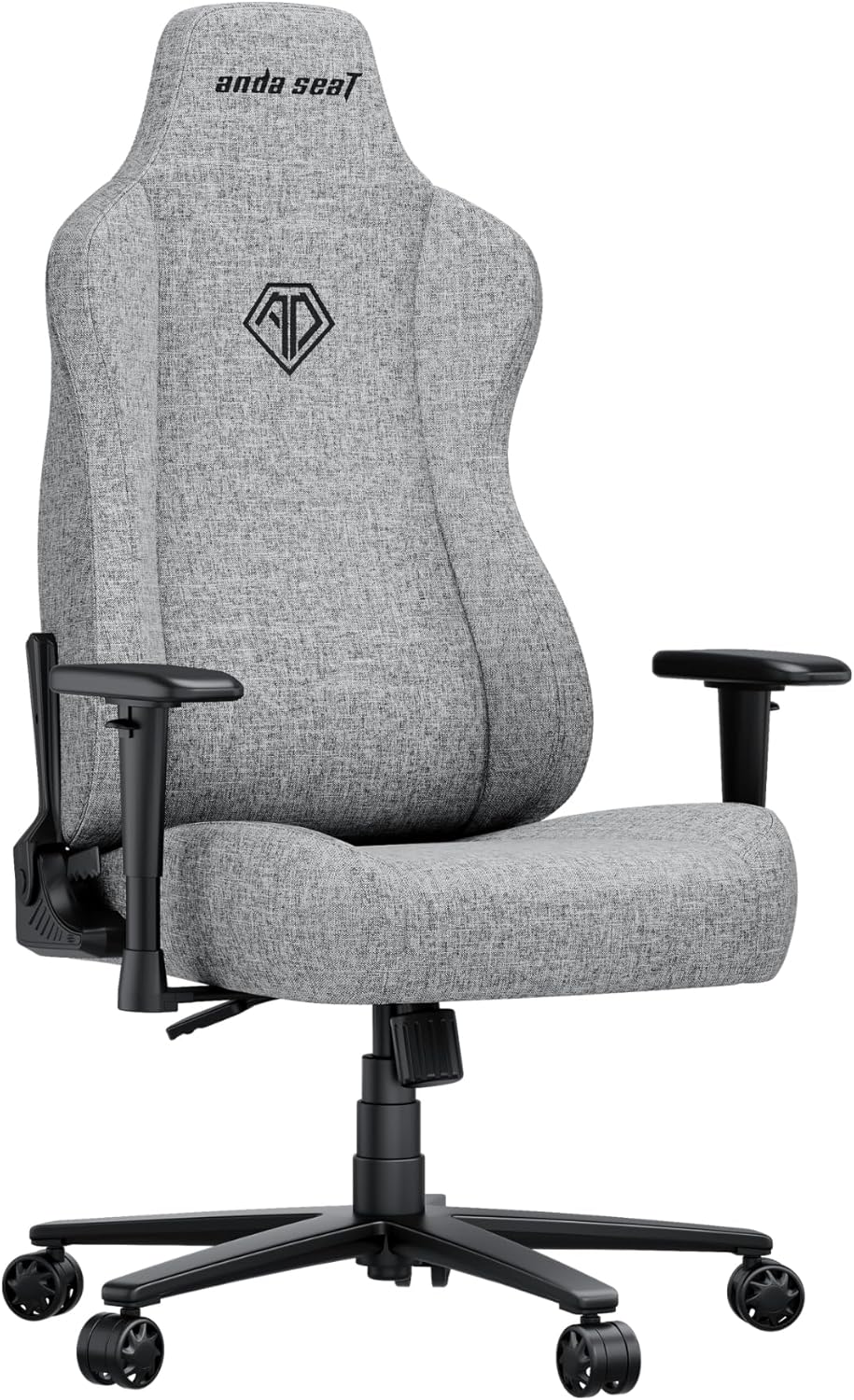 Anda Seat Novis Gaming Chair for Adults -XL Reclining Video Game Chairs, Linen Fabric Ergonomic Office Chair, Heavy Duty Back Lumbar Support - Gray Fabric Computer Chairs for Home & Work