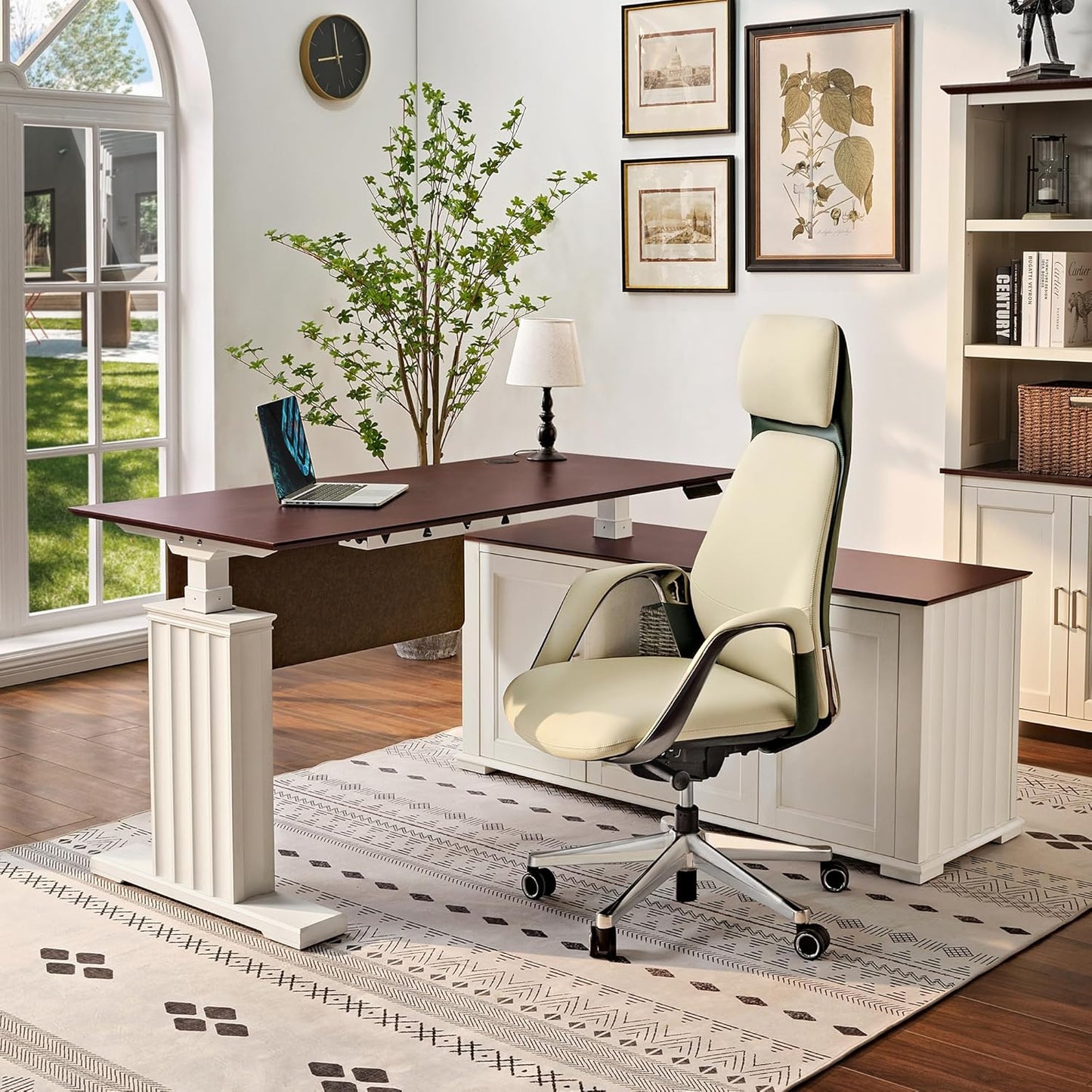 EUREKA ERGONOMIC Standing Desk,60x26 Executive Desk with 3 Drawer Adjustable Height Electric Desk Home Office Computer Desk Modern Workstation with Memory Controller