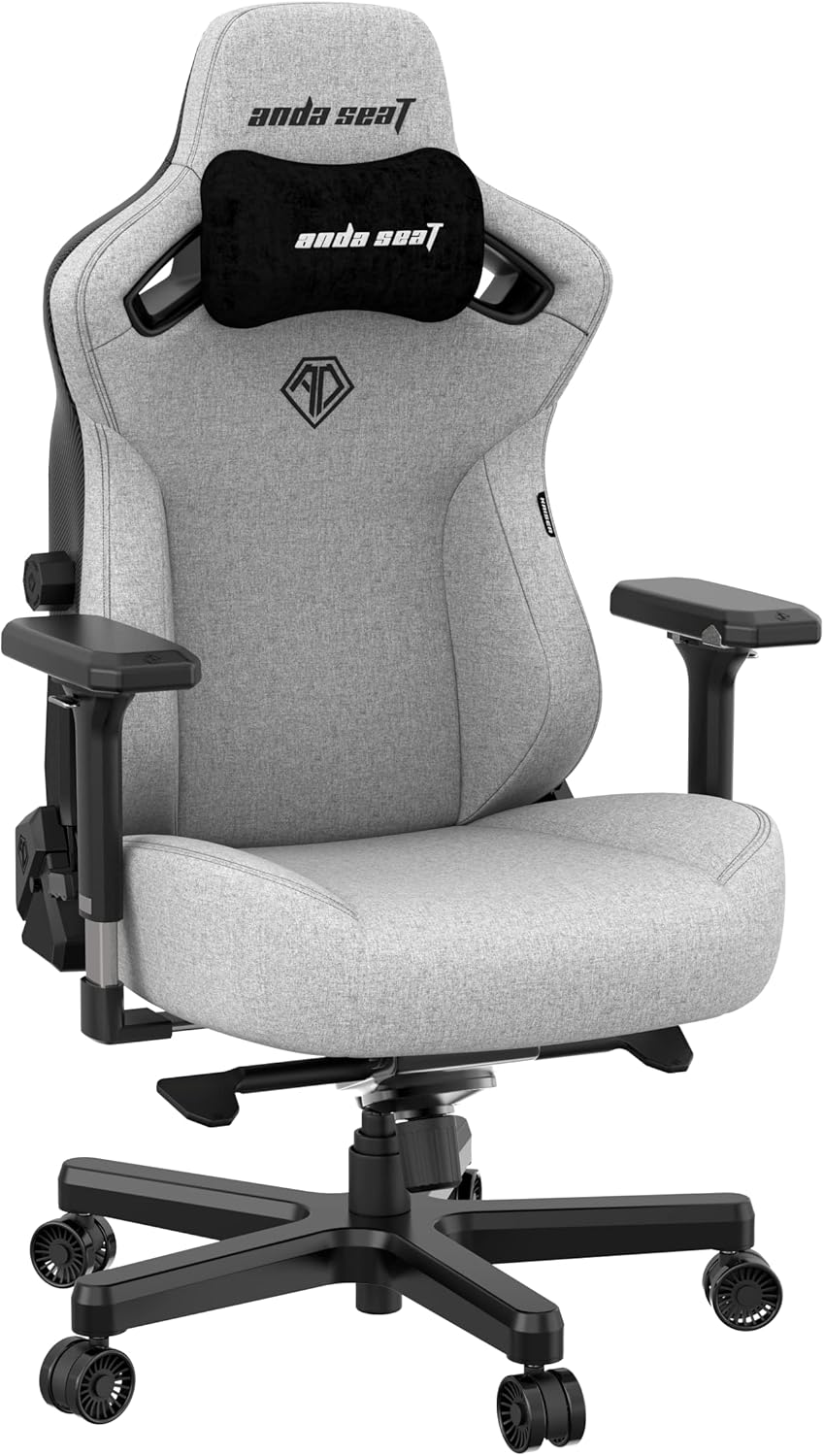 Anda Seat Kaiser 3 XL Gaming Chairs for Adults - Ergonomic Black PVC Leather Gaming Chair with Lumbar Support, Comfortable Office Seat with Neck Support - Heavy Duty Wide Gamer Seat